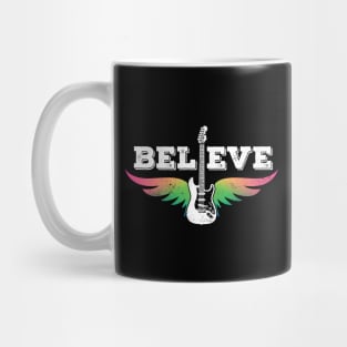 Believe Colorful Guitar Wings S-Style Electric Guitar Mug